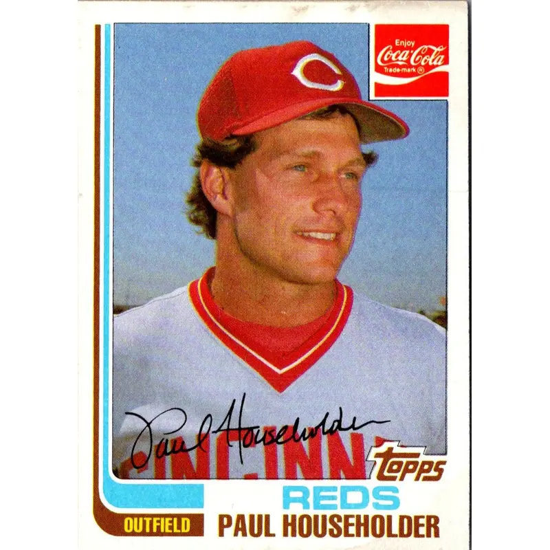 1982 Topps Coca-Cola Cincinnati Reds Paul Householder #8