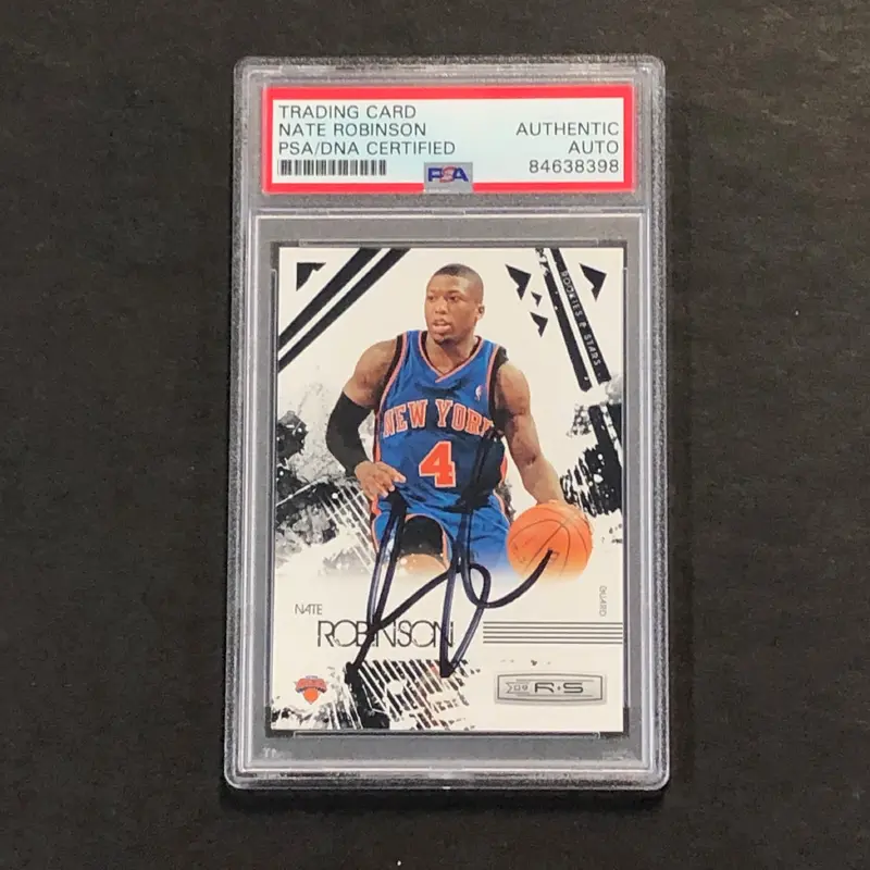 2009-10 Panini Rookies & Stars #64 Nate Robinson Signed Card AUTO PSA Slabbed Knicks