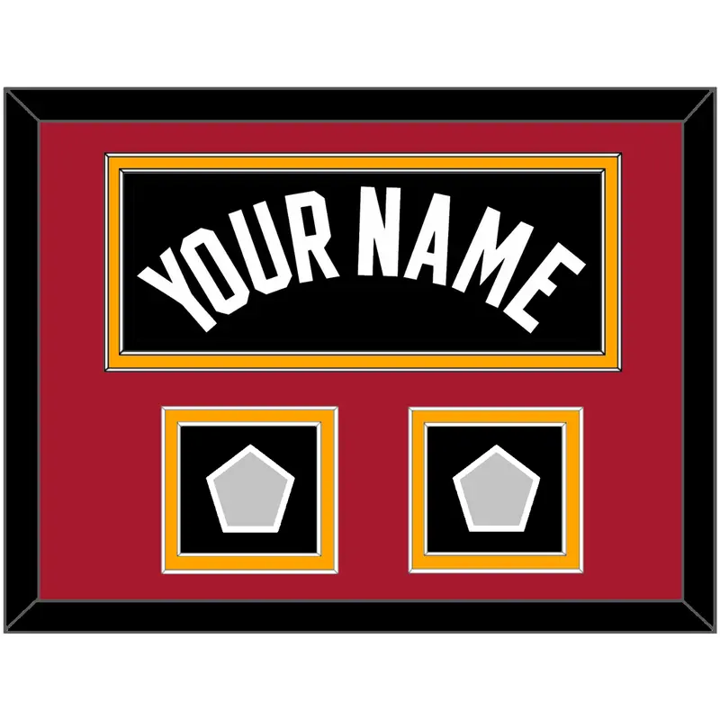 Miami Name & 2 Finals Patches - Road Black (1999-2008) - Double Mat 5
