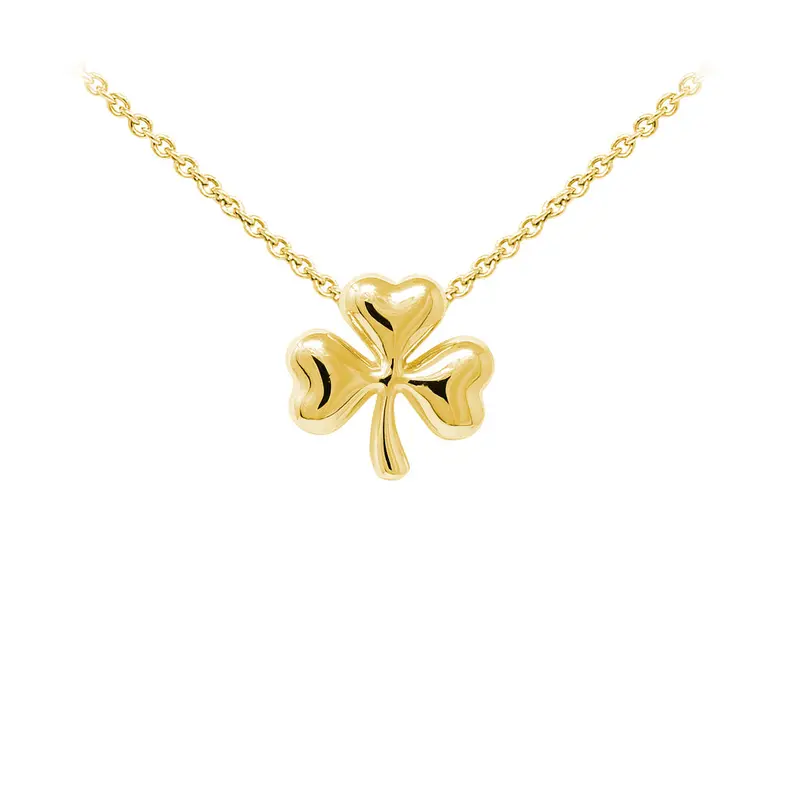 Shamrock Sterling Silver Dainty Necklace