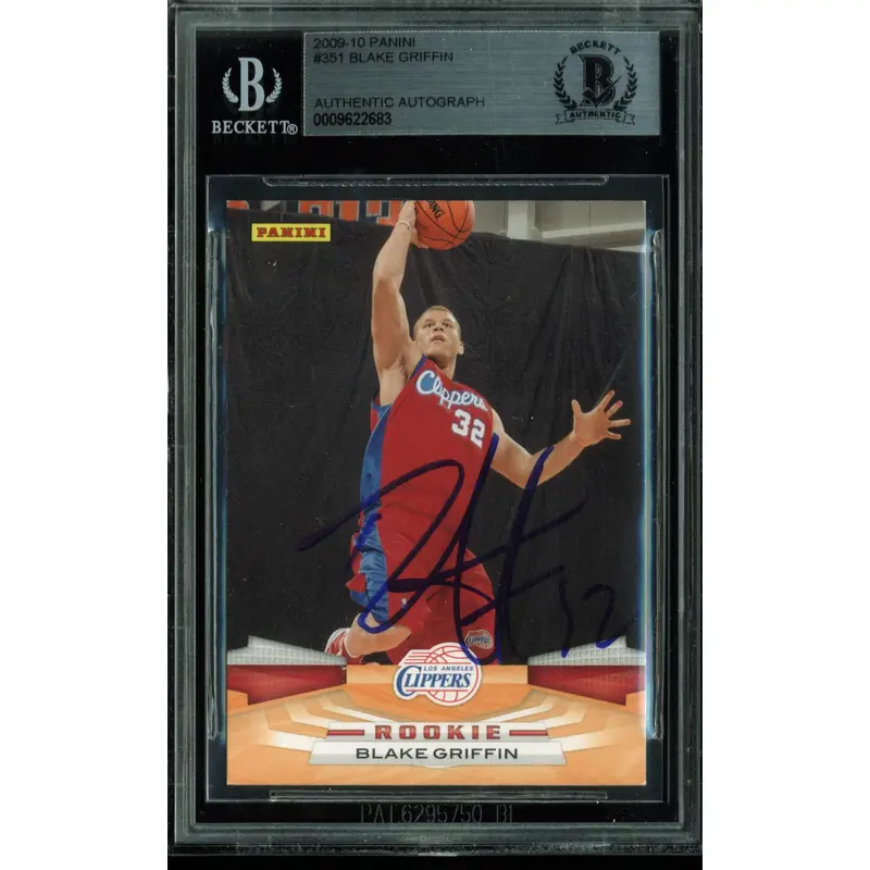 Clippers Blake Griffin Authentic Signed Card 2009 Panini RC #351 BAS Slabbed