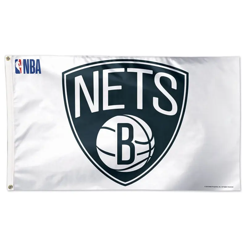 Brooklyn Nets NBA Basketball Official 3'x5' Deluxe-Edition Team Flag - Wincraft Inc.