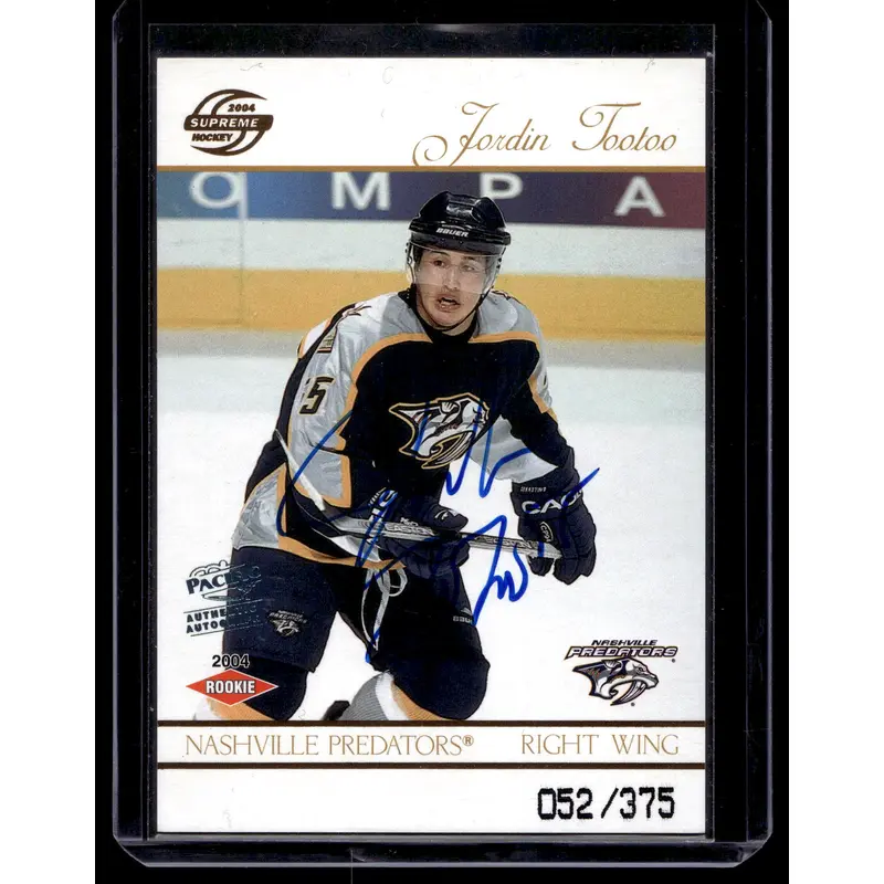 2003-04 Pacific Supreme - Rookie Autographs - Jordin Tootoo #125 /375 RC