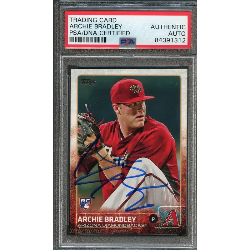 2015 Topps #519 Archie Bradley Signed Card PSA Slabbed Auto Rookie RC Dbacks