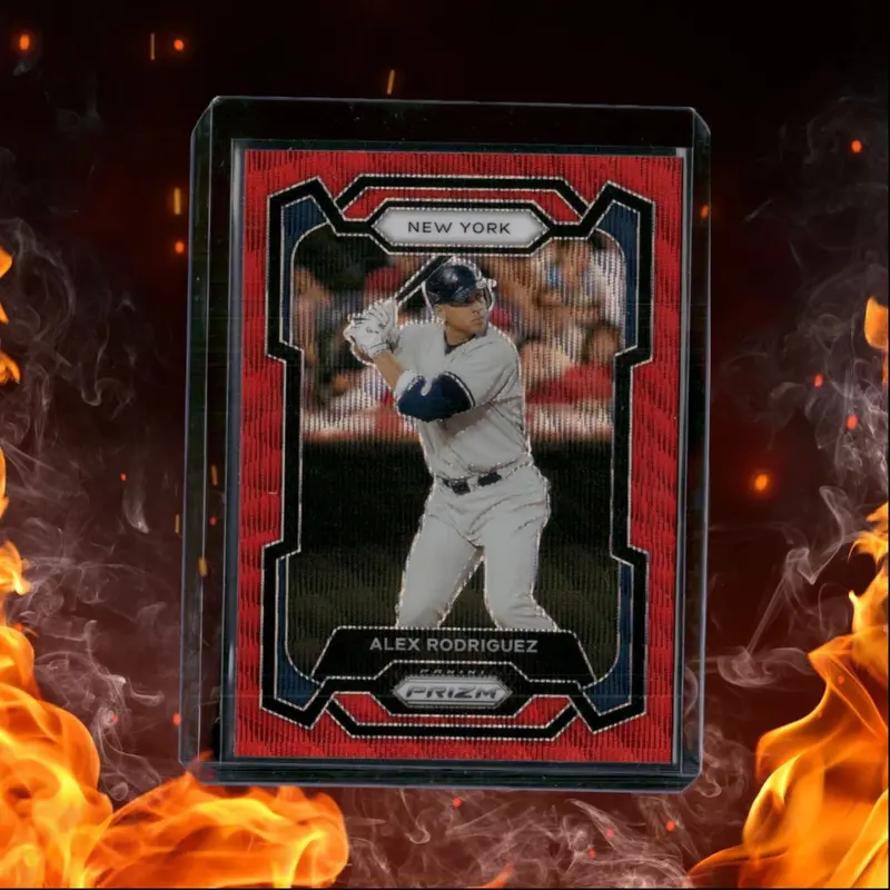 2024 Panini Prizm Alex Rodriguez Legends Red Wave Prizm #75