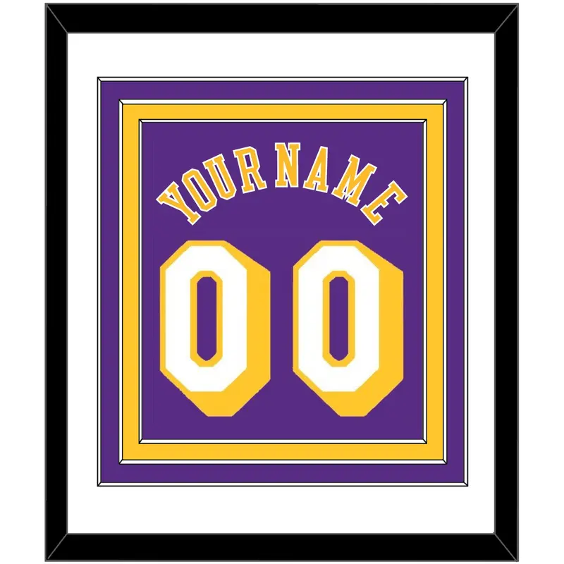 Los Angeles Name & Number - Road Purple (1997-1999) - Triple Mat 1