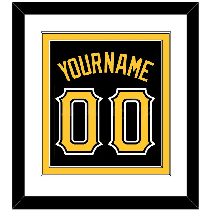 Pittsburgh Name & Number - Alternate Black - Double Mat 1