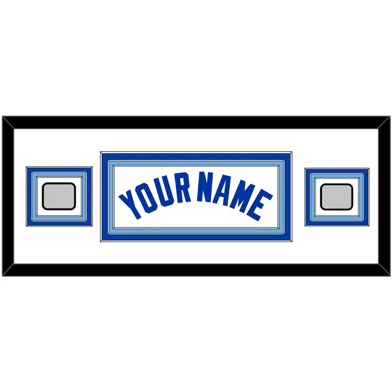 Toronto Name & 2 World Series Patches - Home White (1981-1996) - Triple Mat 4