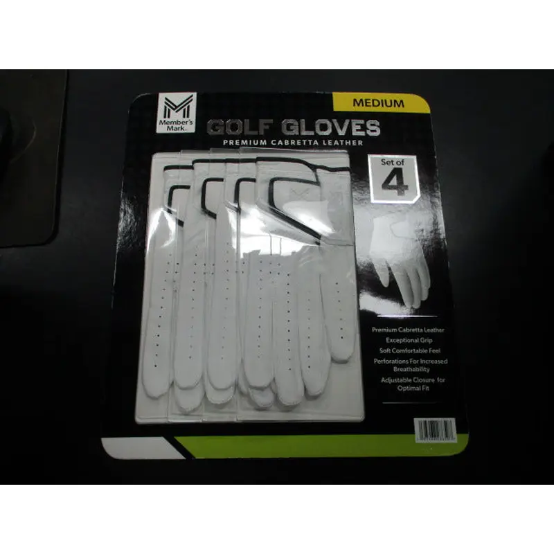 Member's Mark Premium Cabretta Leather Golf Gloves Pack Of 4 - LH Size Medium