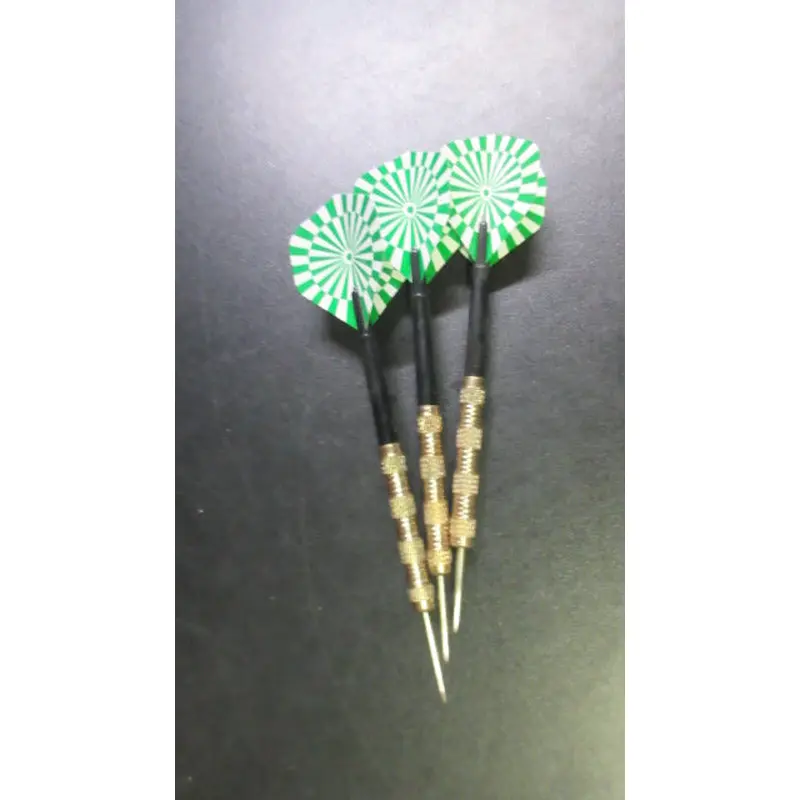 Used Steel Tip Darts Set of 3 - Green/White