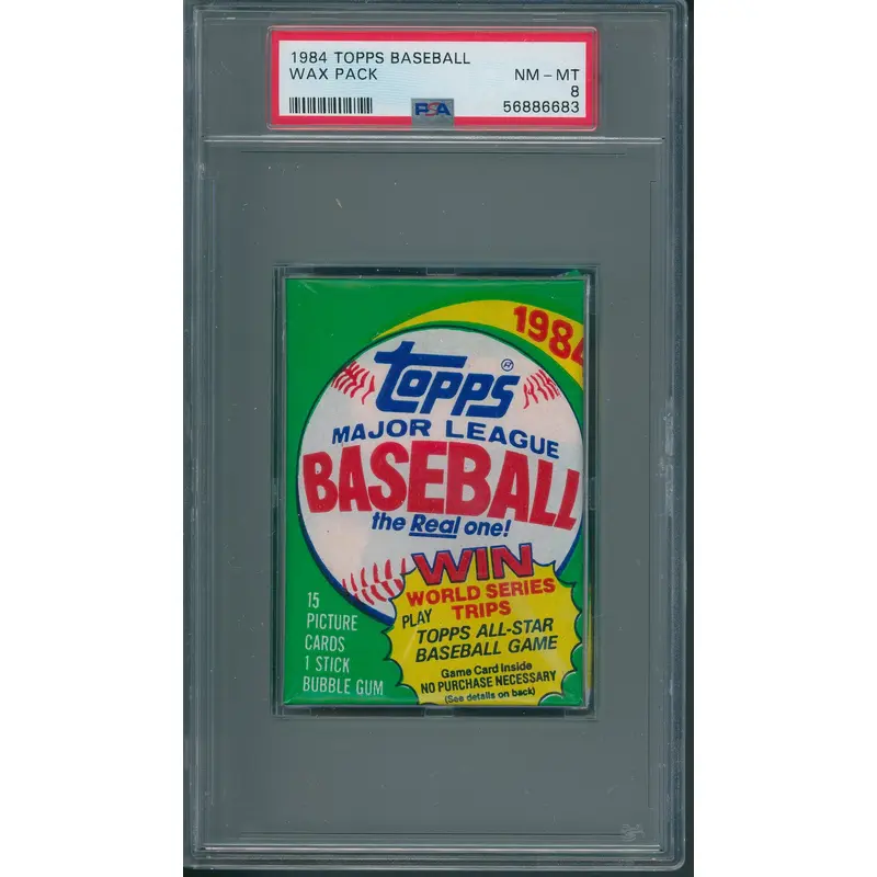 1984 Topps Baseball Unopened Wax Pack PSA 8