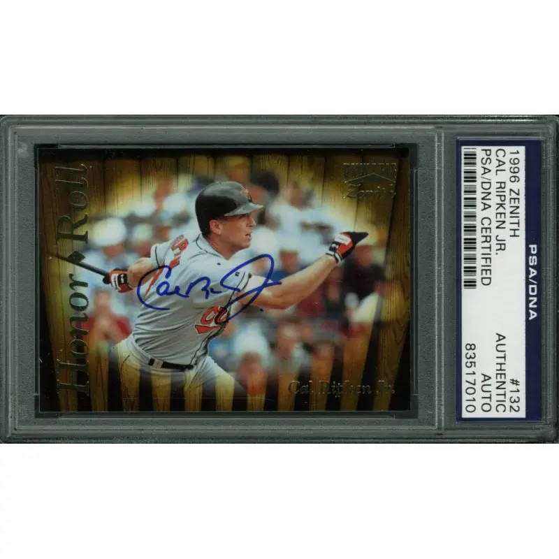 Orioles Cal Ripken Jr. Authentic Signed Card 1996 Zenith #132 PSA/DNA Slabbed