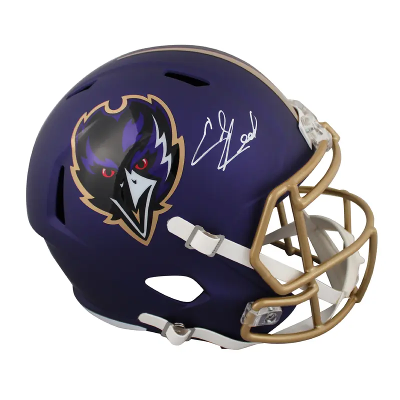 Ravens Ed Reed Signed 2024 On-Field Alt Full Size Speed Rep Helmet BAS Witnessed