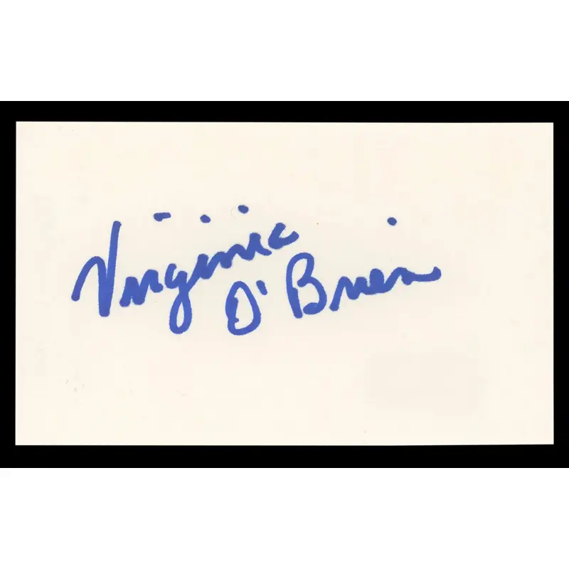 Virginia O'Brien The Harvey Girls Authentic Signed 3x5 Index Card BAS #BL98838