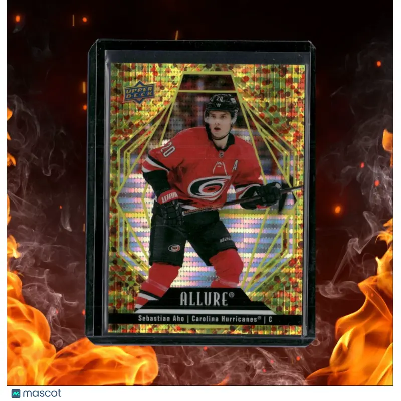 2022-23 Upper Deck Sebastian Aho Allure Gold Glitter Bomb 041/199 #33