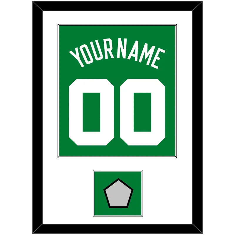 Boston Name & Number With Finals Patch - Road Green (1972-2018) - Single Mat 1