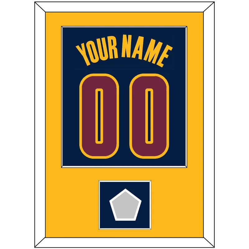 Cleveland Name & Number With Finals Patch - Alternate Blue (2014-2017) - Single Mat 2