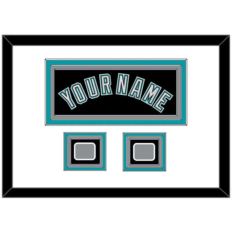 Florida Name & 2 World Series Patches - Alternate Black (2003-2011) - Triple Mat 1