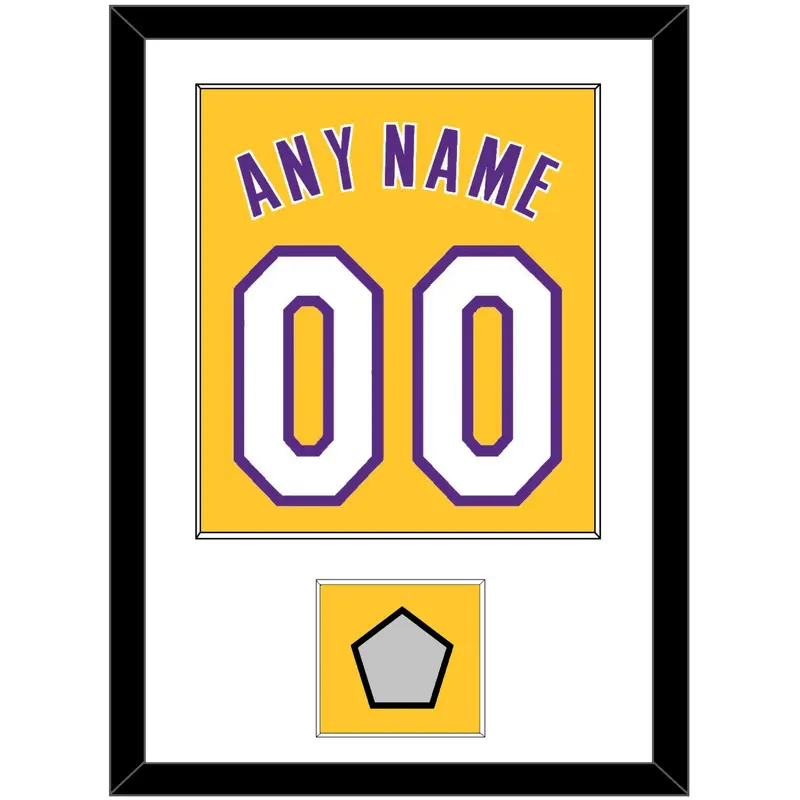 Los Angeles Name & Number With Finals Patch - Home Yellow (1999-2018) - Single Mat 1