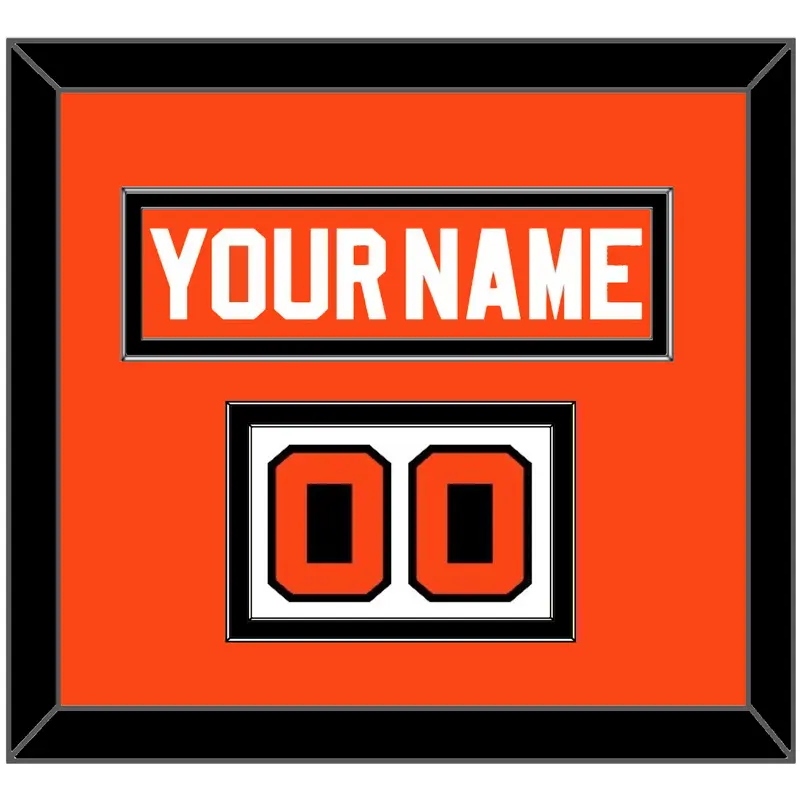 Philadelphia Nameplate & Number (Shoulder) - Road Orange (1977-1983) - Double Mat 3