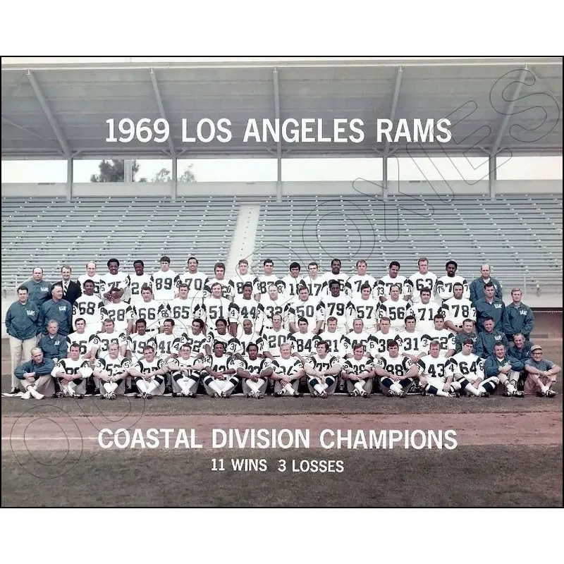 1969 Los Angeles Rams 8X10 Photo - 2996