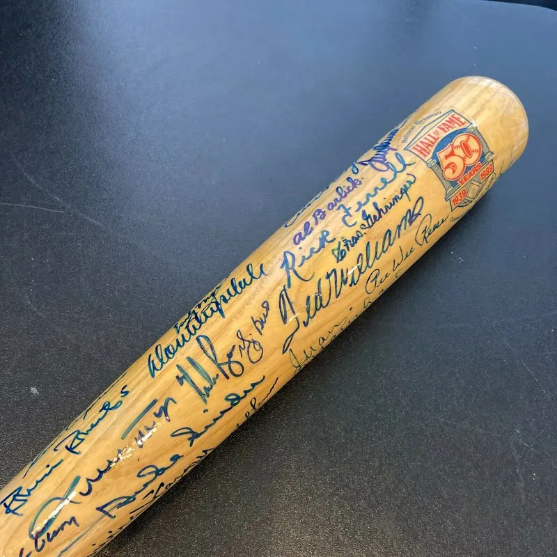 Beautiful Mickey Mantle Ted Williams Willie Mays Sandy Koufax HOF Signed Bat