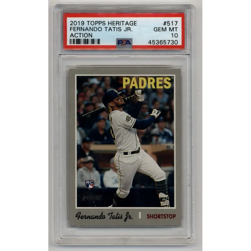 Fernando Tatis Jr 2019 Heritage Action #517 PSA 10 Gem Mint