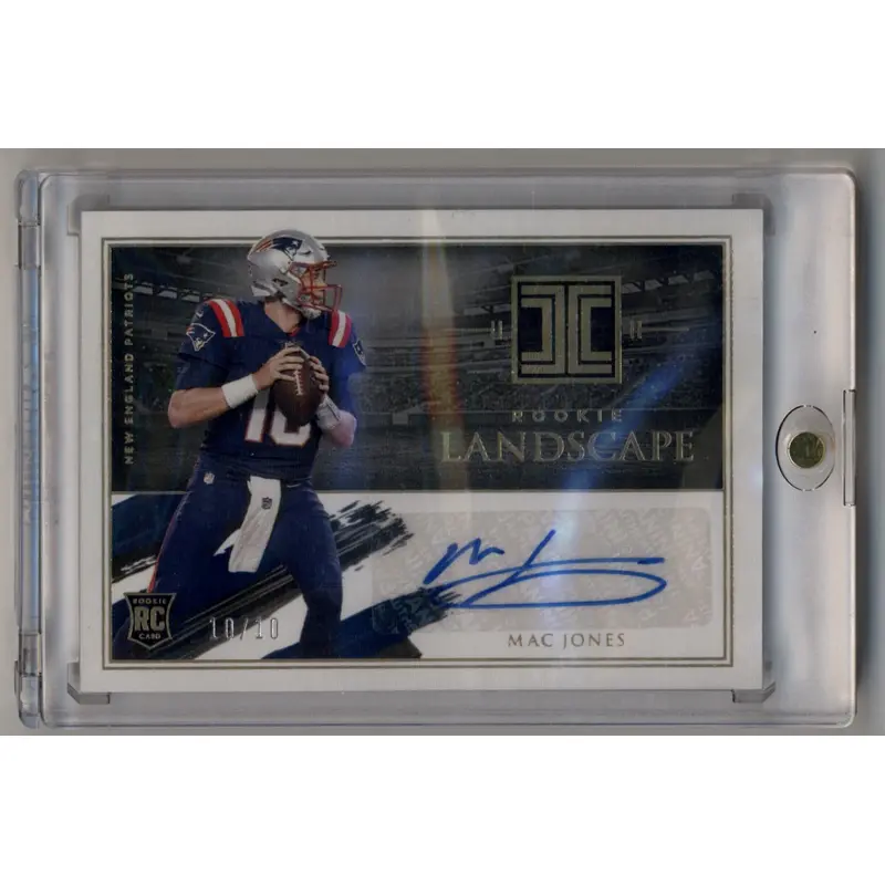 Mac Jones 2021 Panini Impeccable Rookie Landscape Auto Gold #RL-MJ 10/10