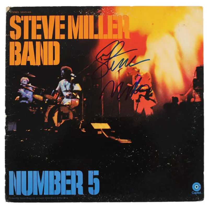 Steve Miller Authentic Signed Number 5 Album Cover Autographed BAS #BG90711