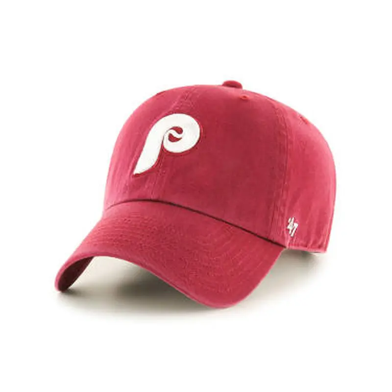 '47 Clean Up Philadelphia Phillies Cooperstown Cardinal Maroon "P" Hat
