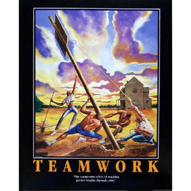 Basketball "Teamwork" Motivational Print by Ernie Barnes