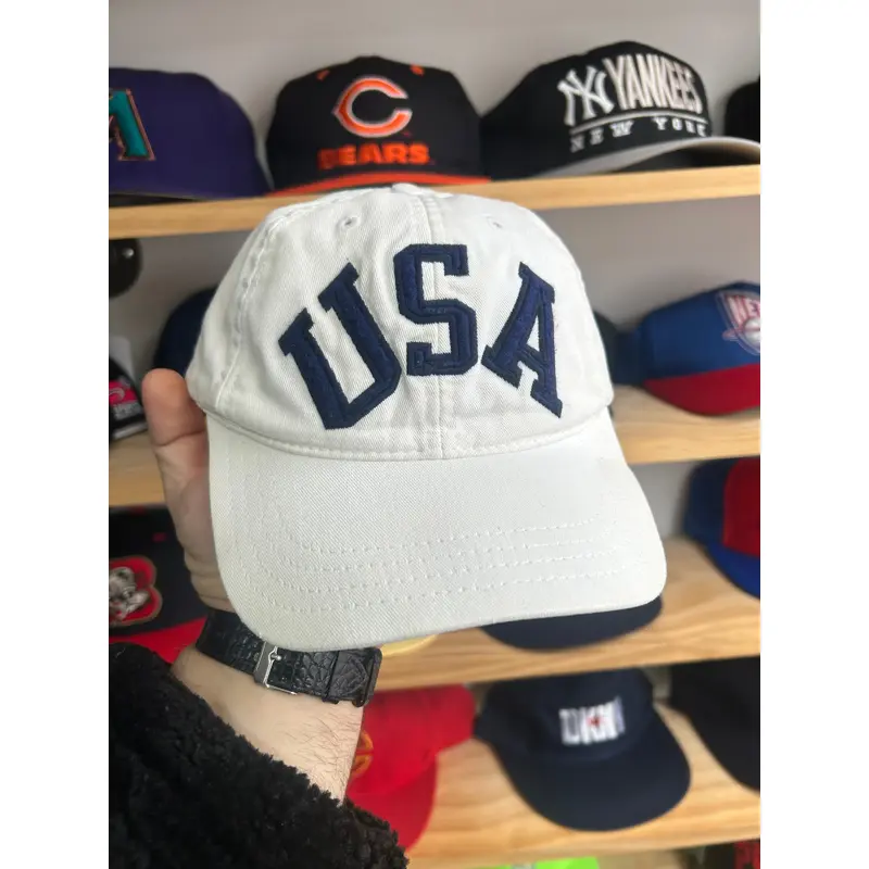 Vintage Polo Ralph Lauren USA Fitted Hat Medium