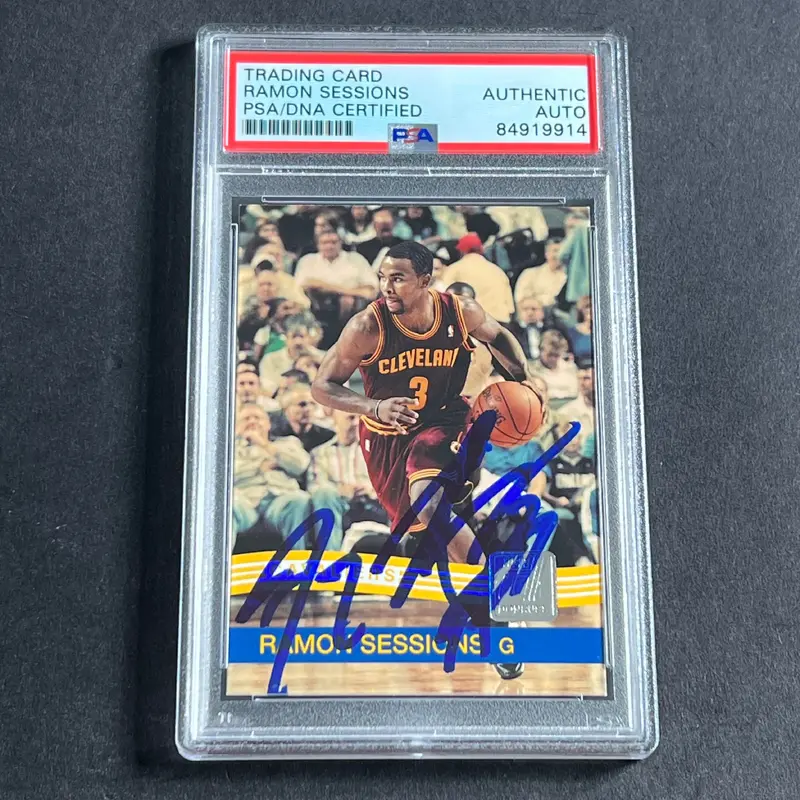 2010-11 Panini Donruss #49 Ramon Sessions Signed AUTO PSA Slabbed Cavaliers