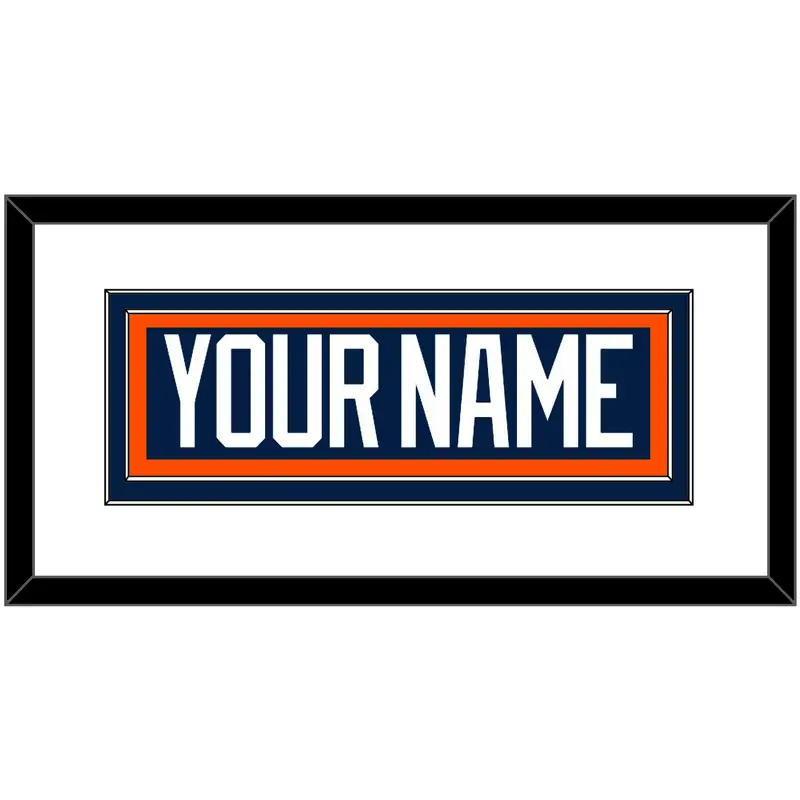 New York Nameplate - Road Blue Jersey (1998-2007) - Double Mat 1