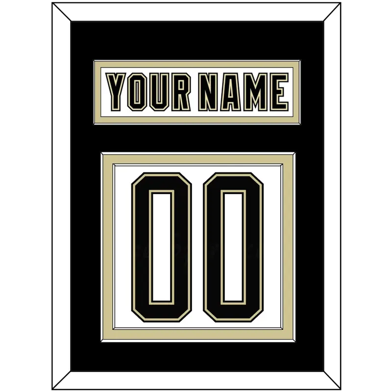 Pittsburgh Nameplate & Number (Back) - 2014 Stadium Series White - Double Mat 3
