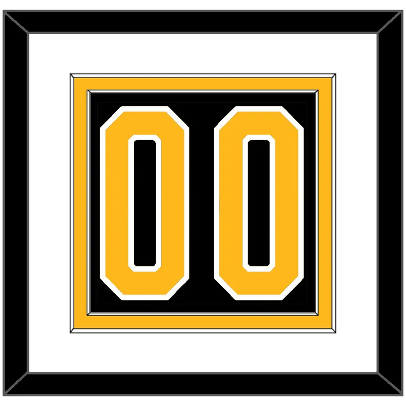 Pittsburgh Number (Back) - Road Black (1980-1981) - Double Mat 1