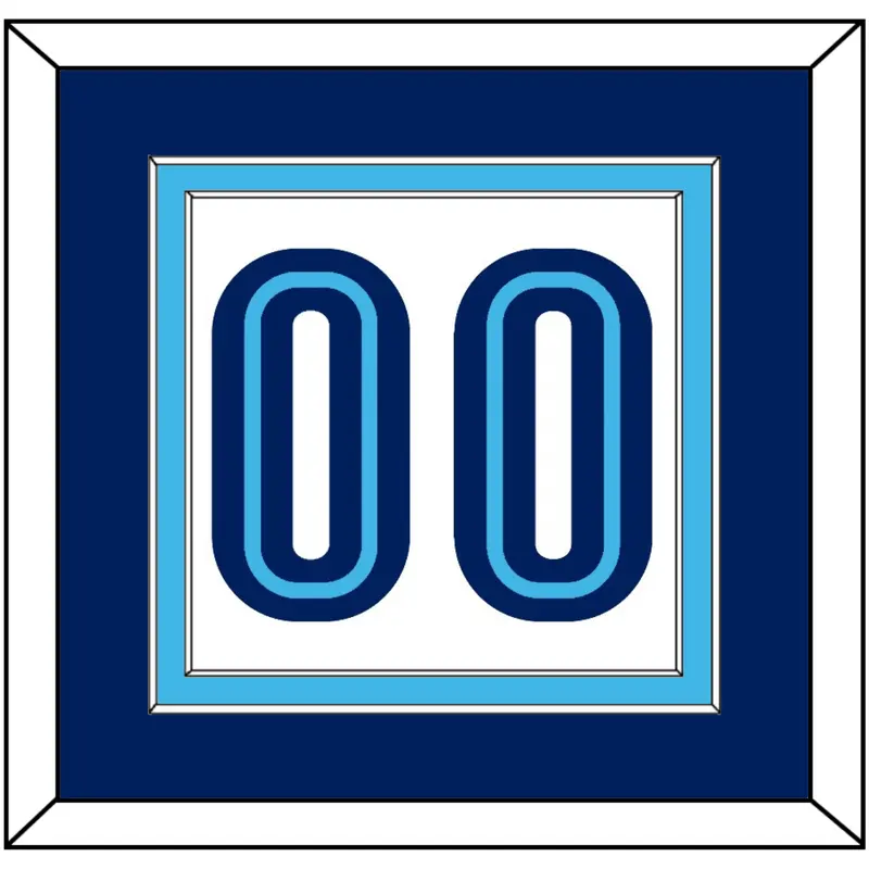 Villanova Basketball Number - Home White (2005-2007) - Double Mat 3