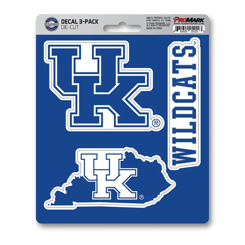 University of Kentucky Decal 3-pk