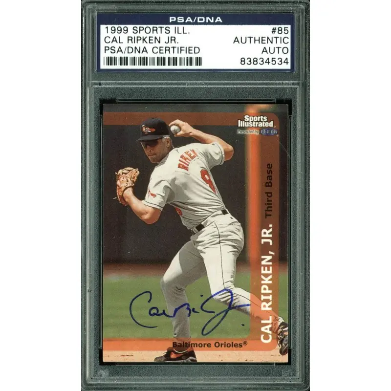 Orioles Cal Ripken Jr. Signed Card 1999 Sports Illustrated #85 PSA/DNA Slabbed