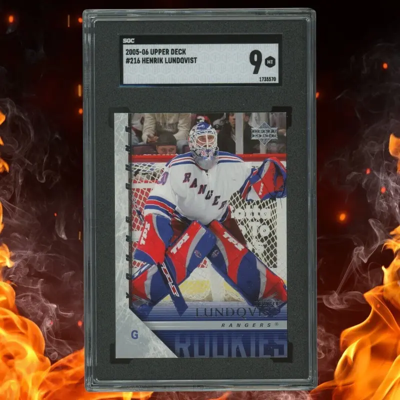 2005-06 Upper Deck HENRIK LUNDQVIST Young Guns SGC 9 #216 Rookie