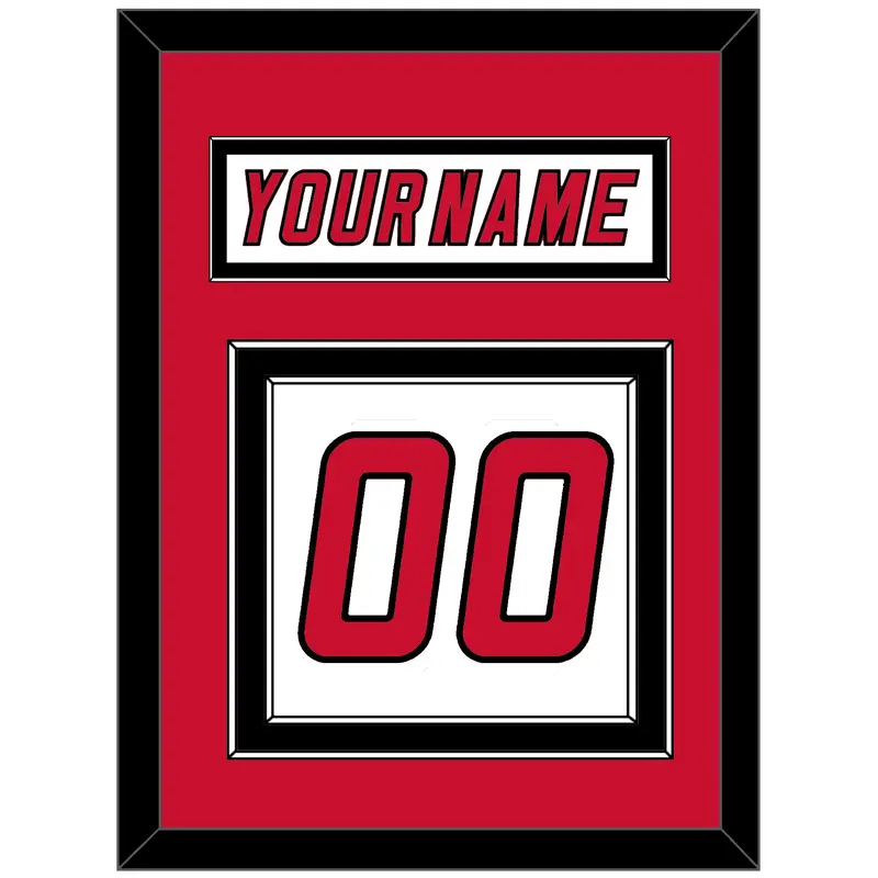 Carolina Nameplate & Number (Back) - Road White (2007-2013) - Double Mat 2