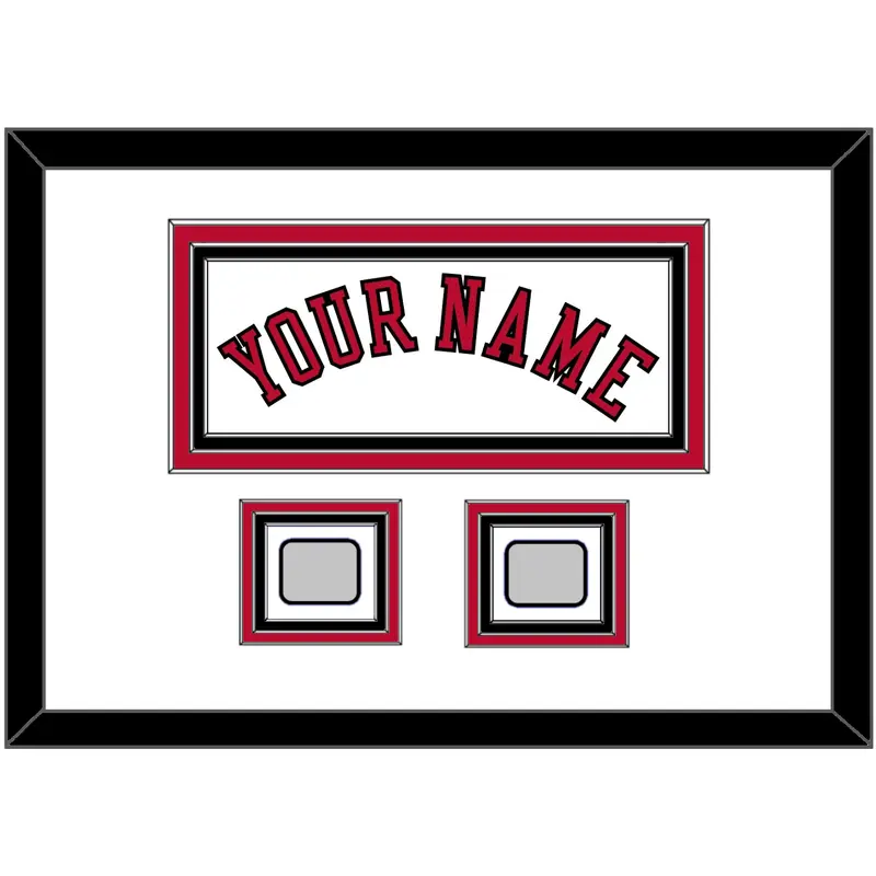 Chicago Name & 2 Champions Trophy Patches - Home White (1986-2017) - Triple Mat 1