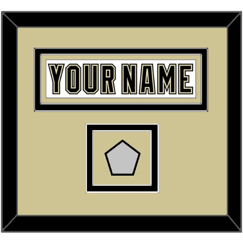Pittsburgh Nameplate & Stanley Cup Finals Patch - Road White (2007-2016) - Double Mat 3