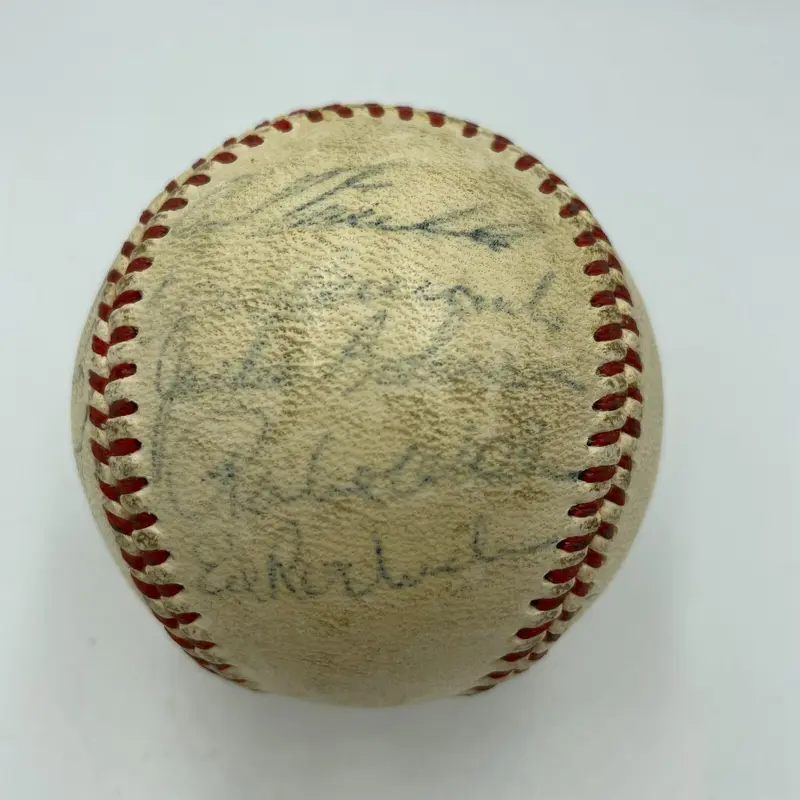 Jackie Robinson 1955 Brooklyn Dodgers W.S. Champs Team Signed Baseball PSA DNA