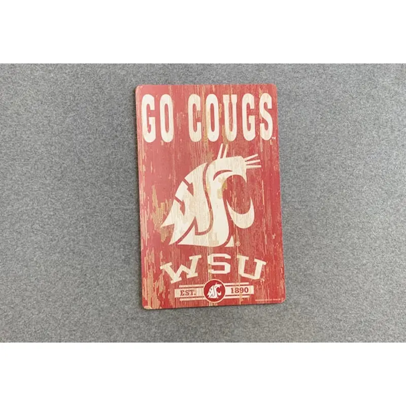 Go Cougs WSU wooden sign
