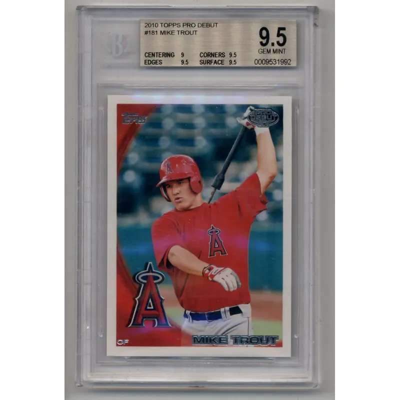 Mike Trout 2010 Topps Pro Debut #181 BGS 9.5 Gem Mint 1992