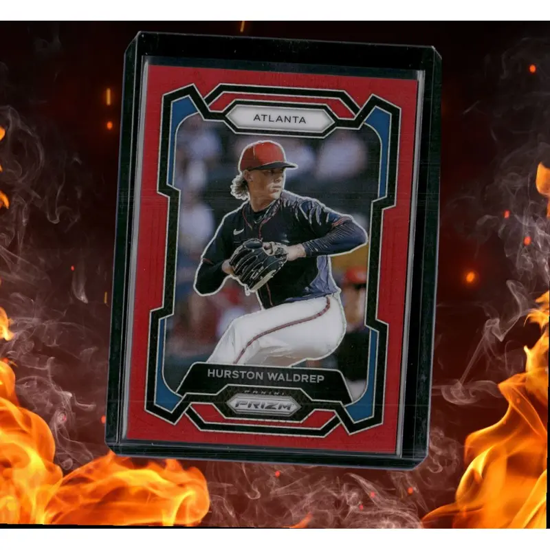 2024 Panini Prizm Hurston Waldrep Prospect Red Prizm 191/299 #102