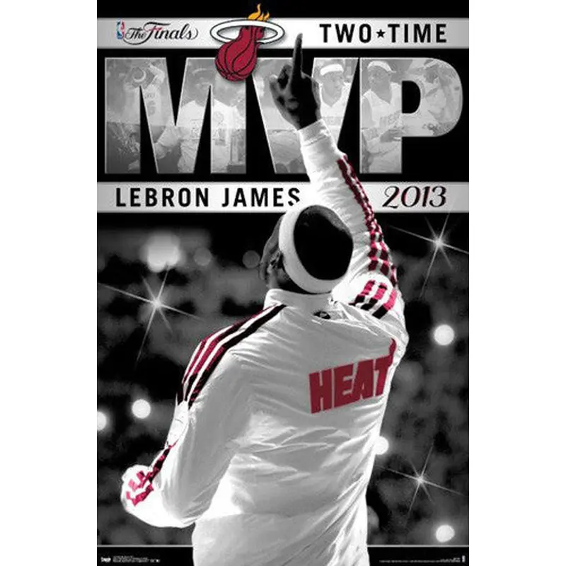 LeBron James 2013 Two-Time NBA Finals MVP Commemorative Poster