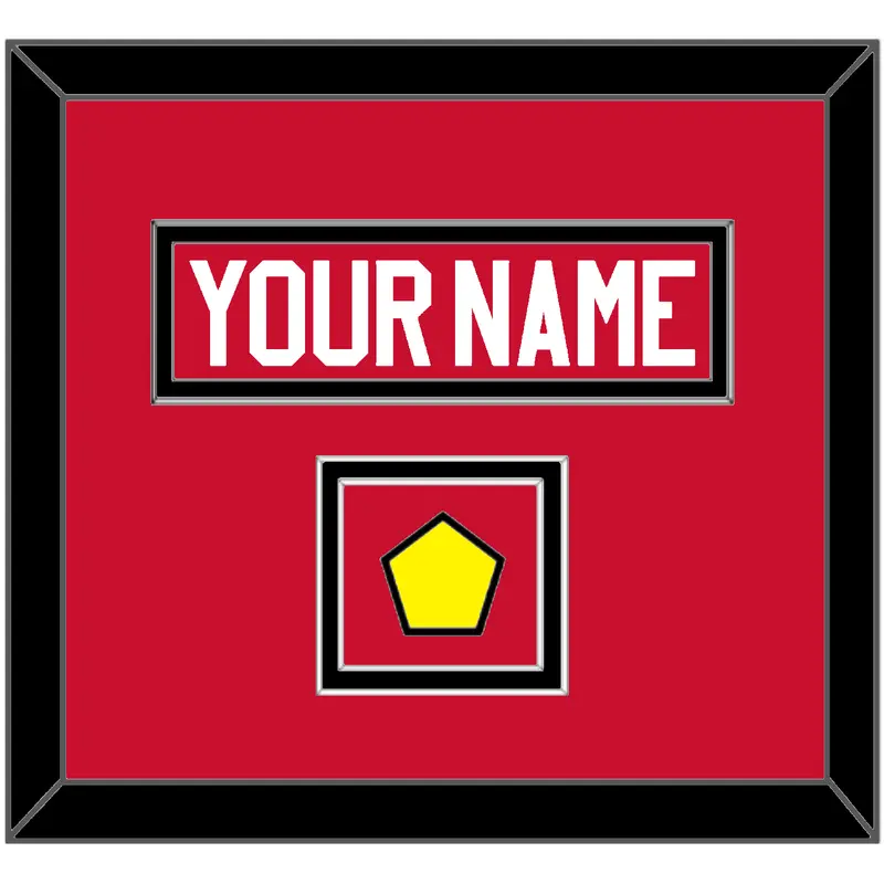 Chicago Nameplate & Logo Jersey Patch - Home Red (2007-2017) - Double Mat 2