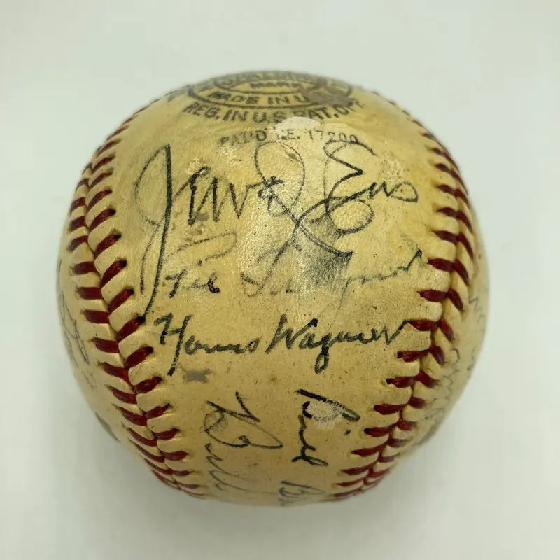Honus Wagner Paul Waner Arky Vaughan Pie Traynor Chuck Klein Signed Baseball JSA